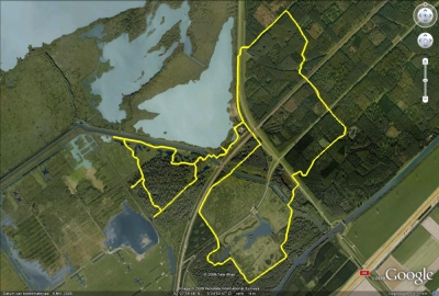 Hiking route Oostvaarder plassen GPS track available left