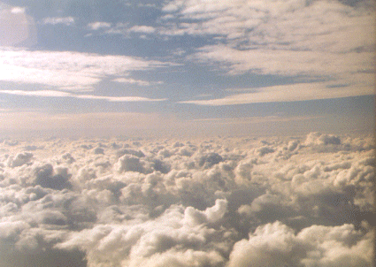 Travelling above the clouds, always a beautifull experience!