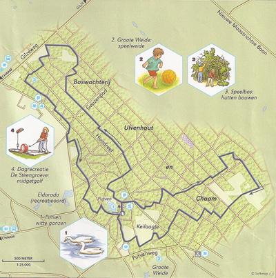 Map Chaamse Bossen route
