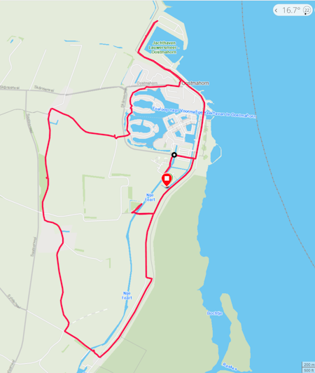 Map  hiking Lauwersmeer