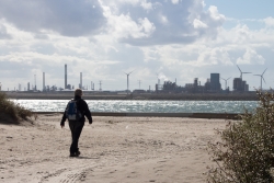 An interesting mix of nature, leisure, transport and industry hiking the beach and dunes in Hoek van Holland